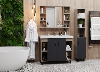 Шкаф-зеркало Onika Тимбер 210017 100см дуб сонома